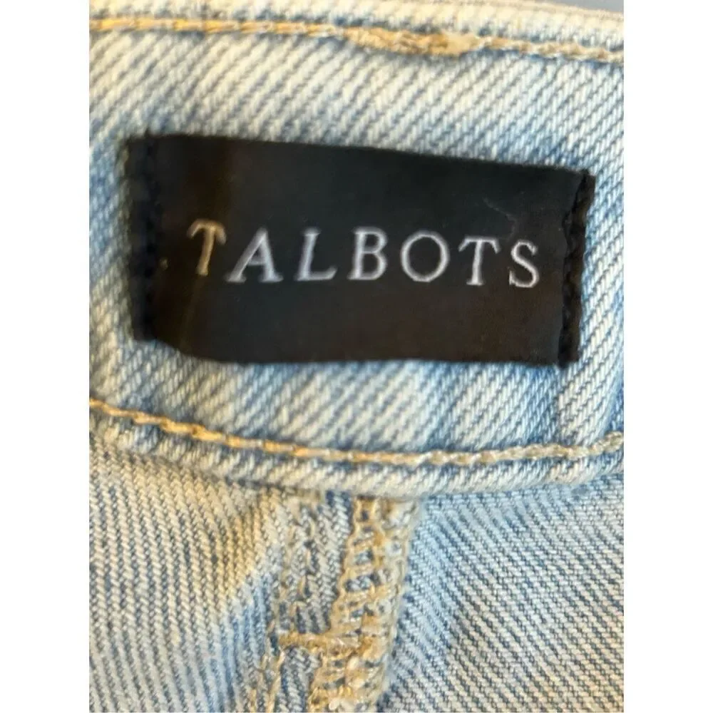 Talbots Wide-leg Crop Jean 4 Petite Fringe Detail  Maui Wash - Picture 6 of 10